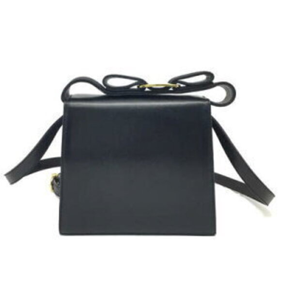 Salvatore Ferragamo Handbag Shoulder Bag Leather Black - Picture 2 of 15